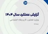 «گزارش عملکرد ۱۴۰۴» وزارت تعاون، کار و رفاه اجتماعی منتشر شد