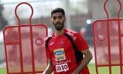 اعتراض مدافع پرسپولیس به داوری + عکس