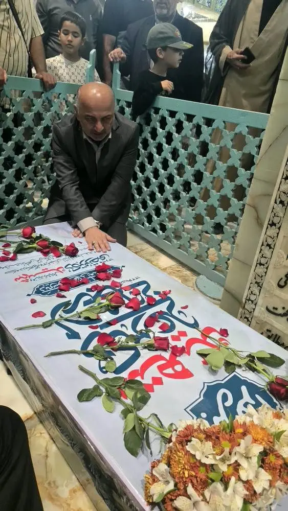 حضور مدیرعامل بیمه دی در مراسم اربعین شهید دکتر علی لاریجانی در قم