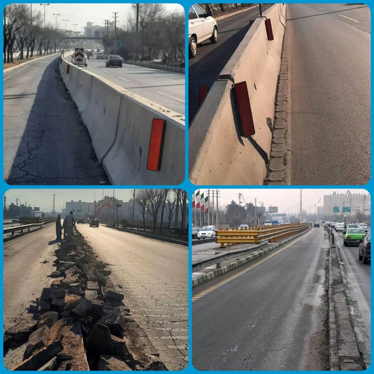 نصب 3 کیلومتر نیوجرسی در بزرگراه بعثت 

