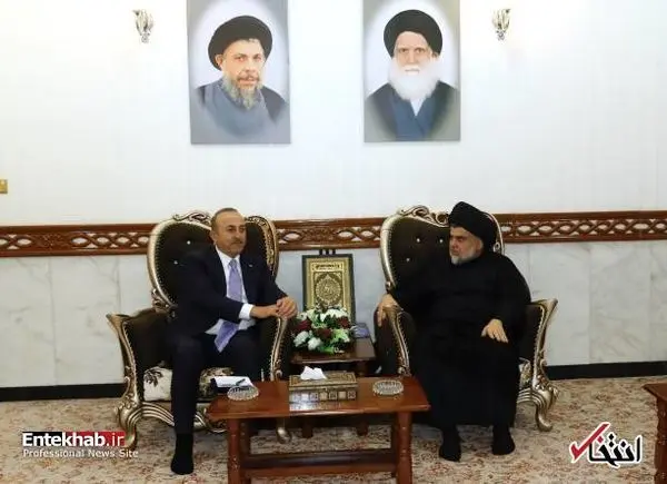 حضور وزیر خارجه ترکیه در حرم امام علی+عکس