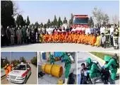 برگزاری مانور پدافند غیرعامل با عنوان مقابله با نشست مواد شیمیایی


