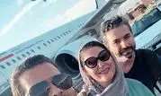 لاله اسکندری و رفقای قدیمی اش در هواپیما+عکس