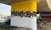 اجرای طرح‌های کالیگرافی در فضاهای بی دفاع شهری