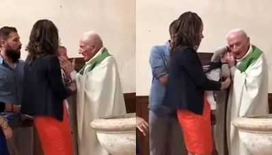 
سیلی کشیش فرانسوی به نوزاد چند ماهه + عکس
