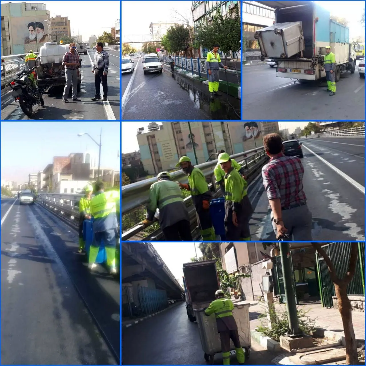 اجرای طرح ویژه نگهداشت شهر در خیابان حافظ