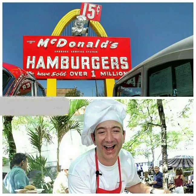 کار کردن ثروتمندترین مرد دنیا در رستوران+عکس