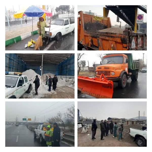 بارش نخستین برف زمستانی و تردد روان بزرگراه های منطقه ۱۵

