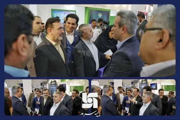 بازدید رئیس هیات مدیره و مدیرعامل سازمان منطقه آزاد قشم از غرفه بیمه سرمد