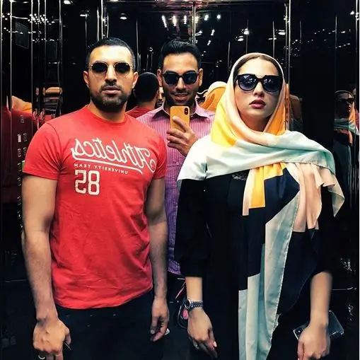 سلفی آسانسوری اشکان خطیبی و آناهیتا درگاهی + عکس