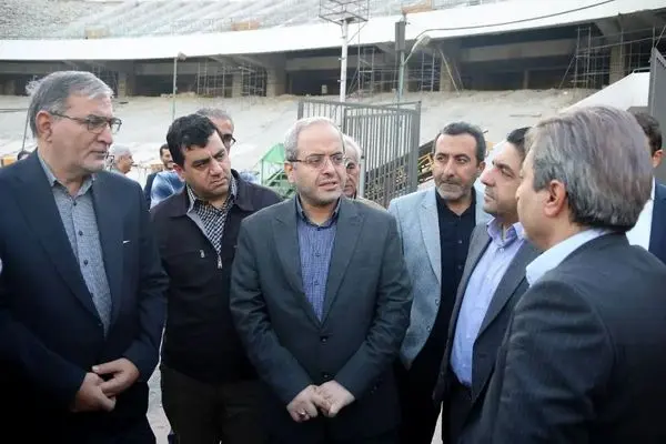 بازدید مسئولان سازمان برنامه و بودجه از پروژه بازسازی ورزشگاه آزادی