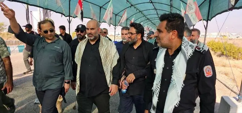 بازدید رییس ستاد اربعین و جمعی ازمدیران شهرداری تهران از مرز چذابه

