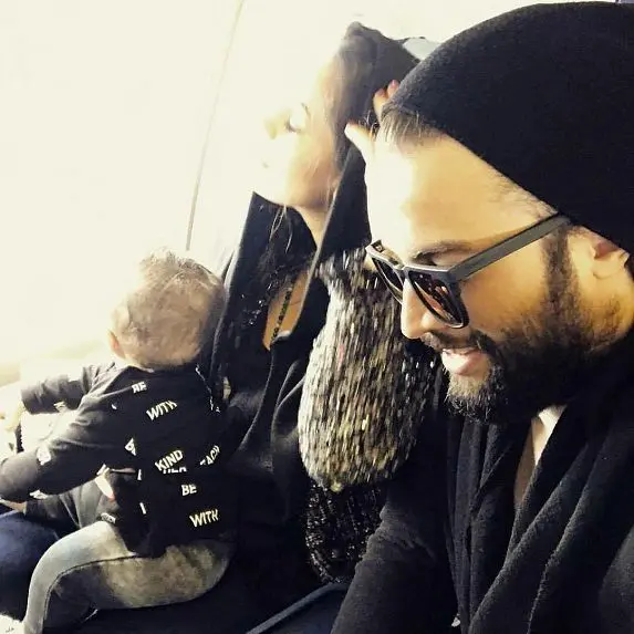 جملات جالب و متفاوت بنیامین برای تولد همسرش + عکس 