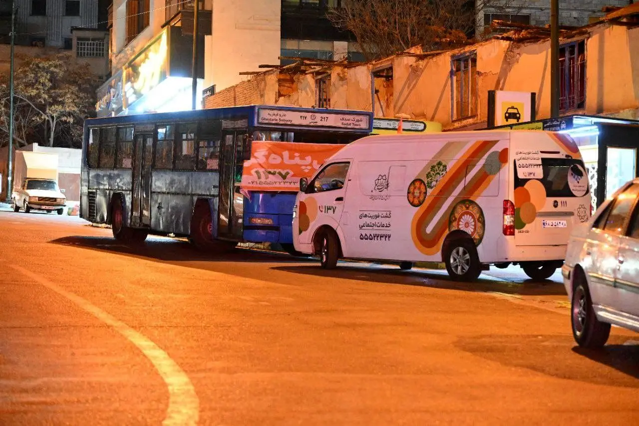 از استقرار بی پناهان در مددسرای ازگل تا استقرار اتوبوس‌های شبانه تجریش