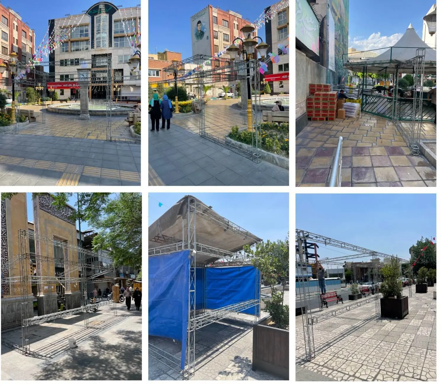 نصب سازه‌های پذیرایی درسطح منطقه١٢ به مناسبت عید غدیر
