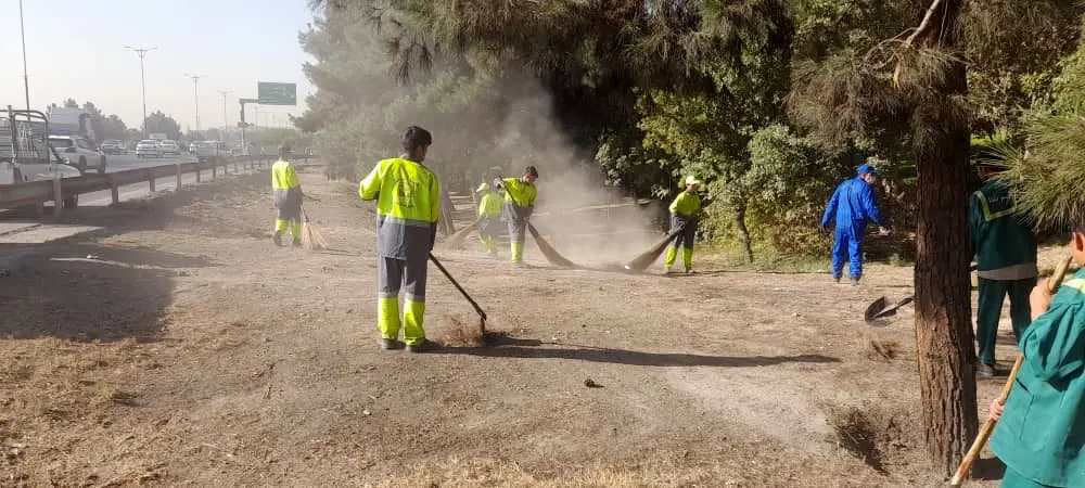 تسطیح و پاکسازی 130 هزار متر مربع زمین های بایرحاشیه بزرگراه شهید هاشمی منطقه 19