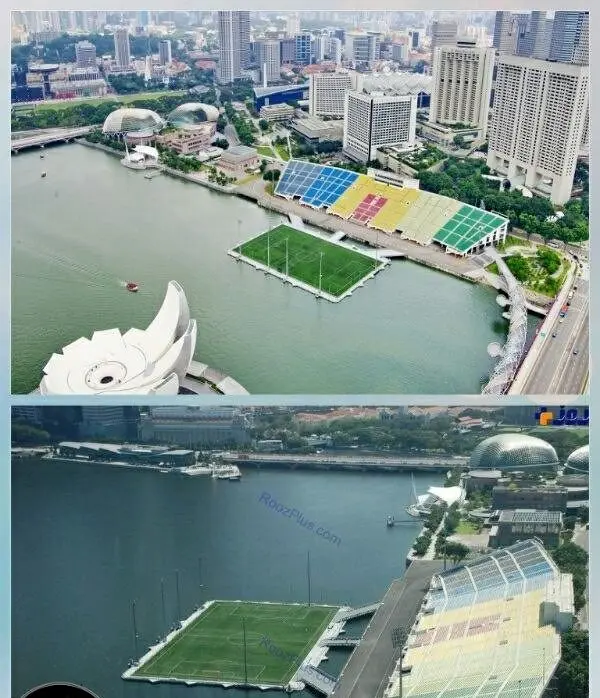 زمین فوتبال شناور +عکس