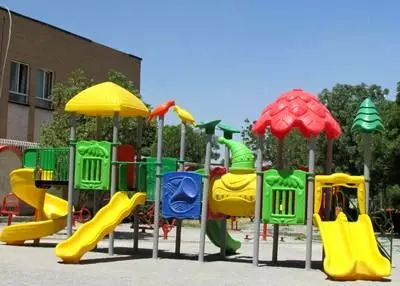 نصب وسائل بازی پلی اتیلن کودکان در پارک ولایت

