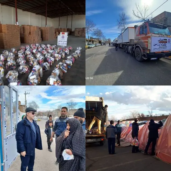 اهدای کانکس های بانک ایران زمین به هموطنان زلزله زده خوی