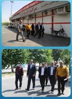 بازدید شهردار منطقه ۱۵ و مدیرعامل شرکت شهروند از جانمایی احداث فروشگاه در منطقه