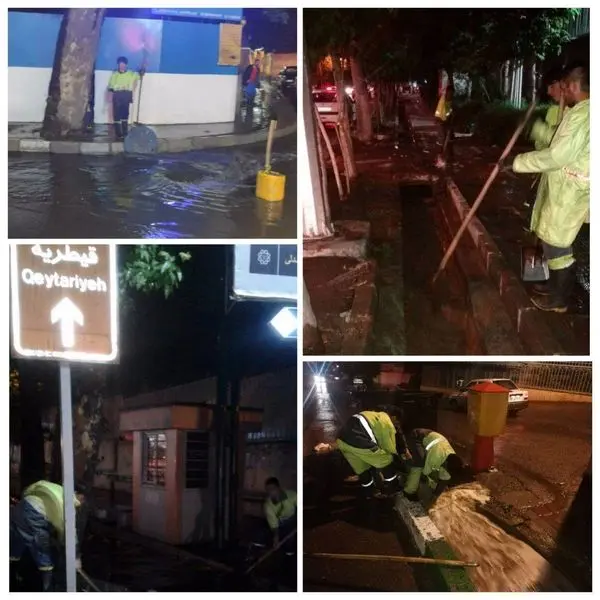 آماده باش عوامل خدمات شهری منطقه یک در نقاط حساس و آبگیر شمال تهران