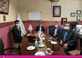 بازدید مدیر استانی بانک ایران زمین از  اتحادیه صنف آهن و فولاد استان همدان