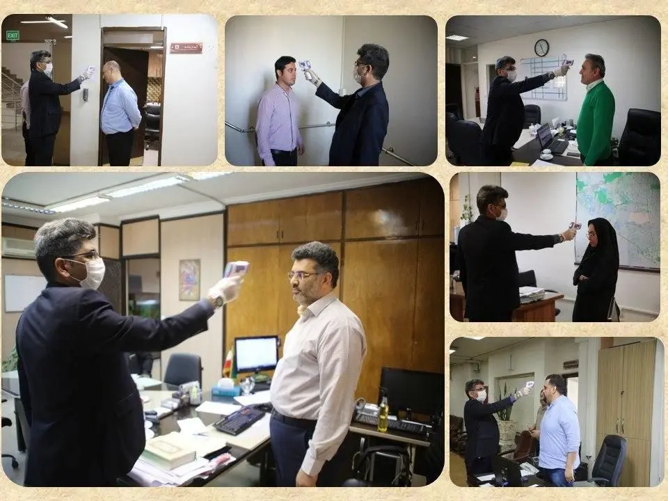 ‍ سنجش دمای بدن پرسنل و مراجعین شهرداری منطقه15

