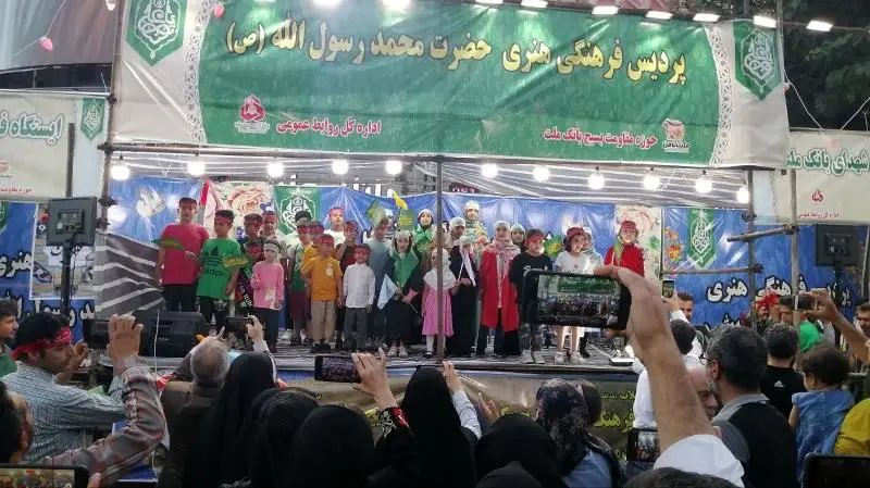 استقبال از ایستگاه فرهنگی پذیرایی بانک ملت در مهمونی 10 کیلومتری عید غدیر

