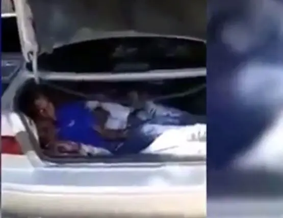 به دام افتادن 16 مهاجر مخفی شده در یک ماشین + عکس