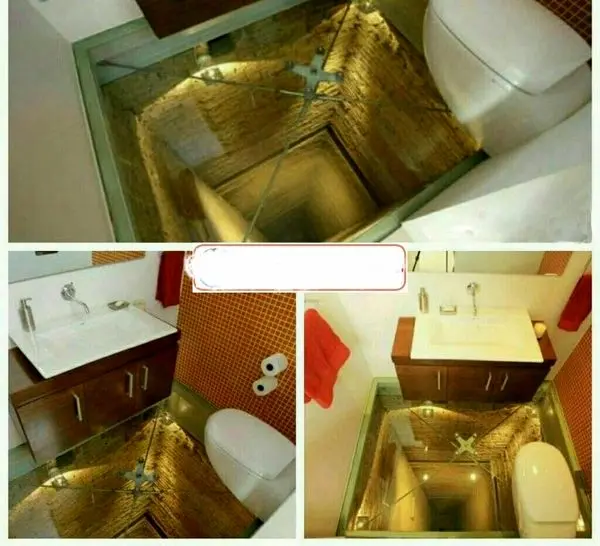 مرتفع ترین توالت جهان با کف شیشه ای+عکس