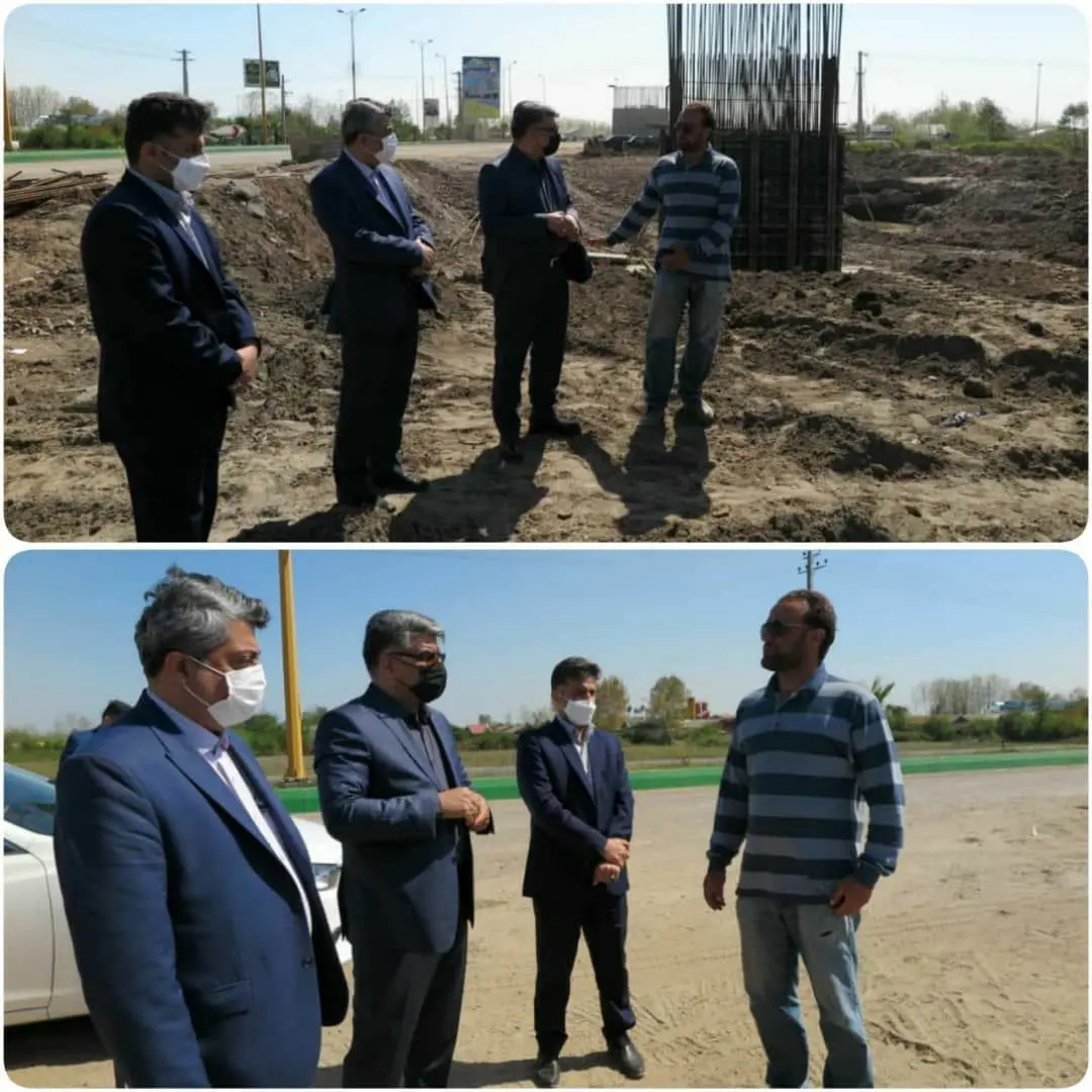 بازدید سرپرست سازمان از روند پیشرفت عملیات اجرایی راه آهن رشت به منطقه آزاد انزلی


