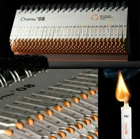 تقویمی از جنس کبریت+عکس