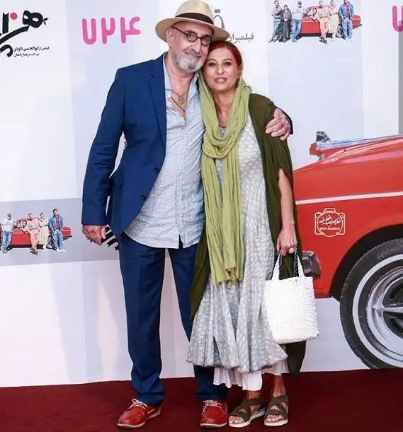 ظاهر جوانانه فرهاد آییش و همسرش+عکس