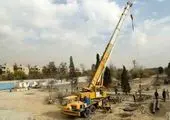 عملیات نصب عرشه پل دوربرگردان شرق به شرق بزرگراه شهید آوینی