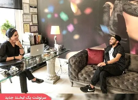 چهره متفاوت ارسلان قاسمی و تبلیغ برای خانم دکتر دندانپزشک با تیپی عجیب! + عکس