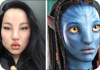 دختر عجیبی که شبیه به آواتار است+عکس