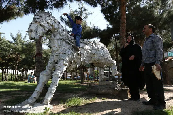 پارکی با مواد بازیافتی در تهران+عکس