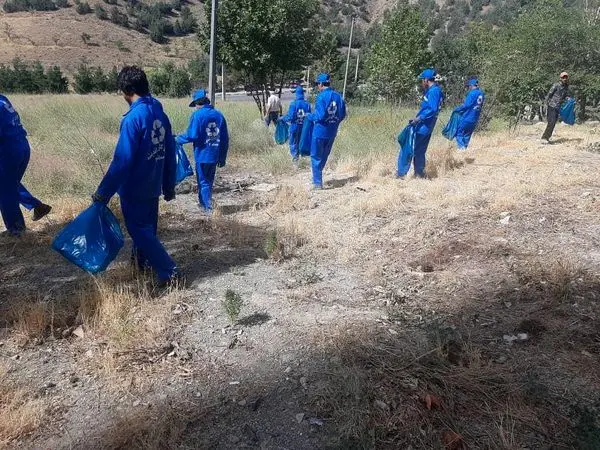 محله هزار سنگ ،مسیر کوهنوردان پایتخت پاکسازی شد

