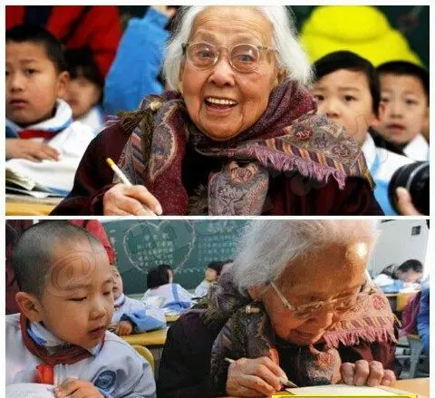  پیرترین دانش آموز جهان+عکس