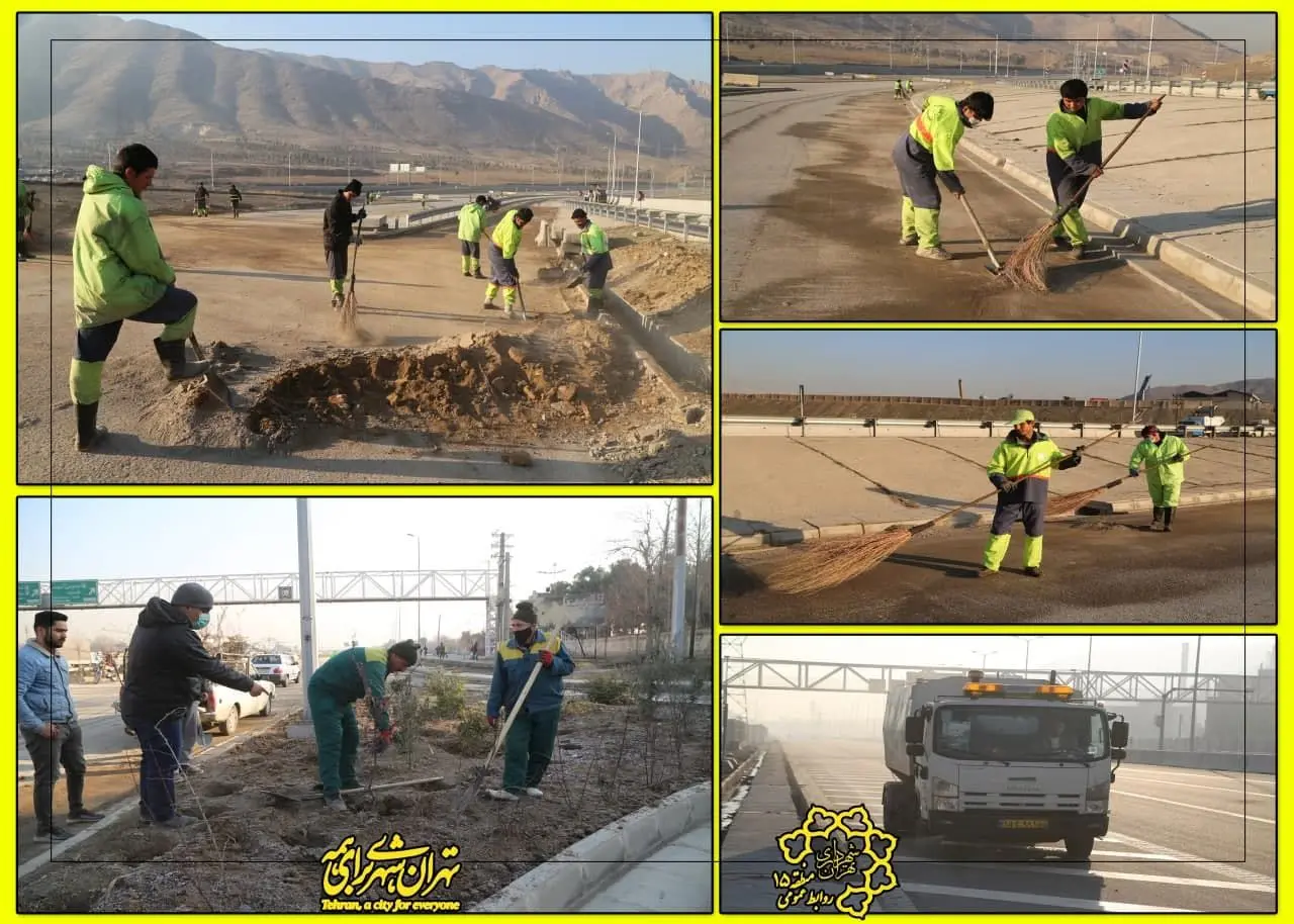  اجرای طرح پنجشنبه های نگهداشت شهر در  بزرگراه شهید نجفی رستگار 

