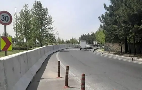 جایگزینی ۱۰ کیلومتر نیوجرسی بهجای گاردریل در بزرگراه شهید چمران