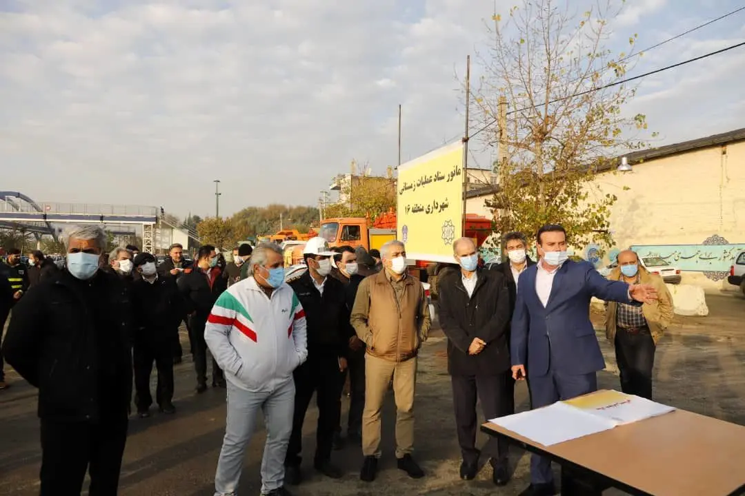 اجرای مانور آمادگی کامل ستاد برف روبی منطقه ۱۶ با مشارکت پلیس راهور

