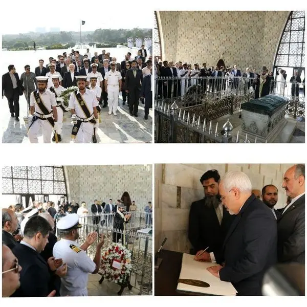 ادای احترام ظریف به محمد علی جناح