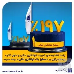 رشد ۸۵ درصدی نسبت توانگری مالی و مهر تایید بیمه مرکزی بر سطح یک توانگری مالی بیمه سرمد

