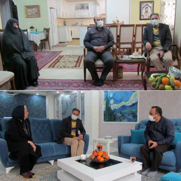 دیدارمدیر منطقه مرکزی با خانواده های شهدای مخابرات