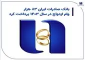  پرداخت روزانه ۳۳۲ وام ازدواج در سراسر کشور