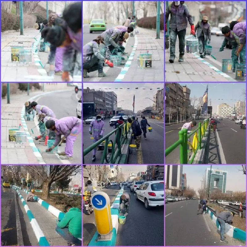 ‍تغییرمحسوس پالت رنگی معابر پهنه مرکزی تهران

