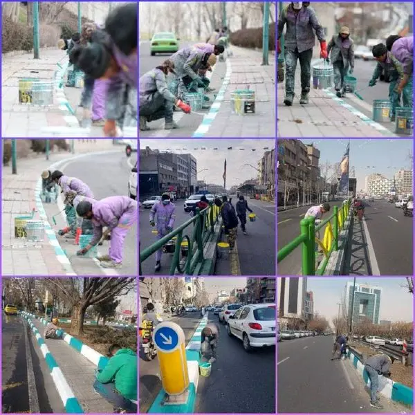 تغییرمحسوس پالت رنگی معابر پهنه مرکزی تهران