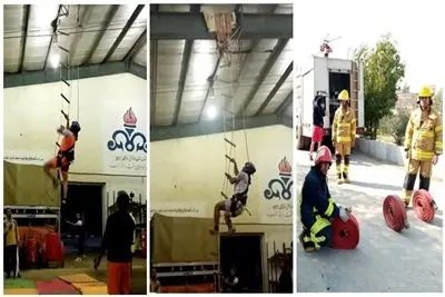 آتش نشانان شرکت بهره برداری نفت وگاز غرب در مناطق عملیاتی به رقابت پرداختند