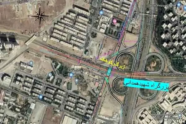  آغاز عملیات احداث تقاطع غیرهمسطح بزرگراه شهید همدانی با بلوار کوهک